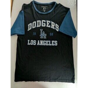 Vintge Los Angeles L.A. Dodgers Baseball T-Shirt Size XL Mesh Sleeves Cotton